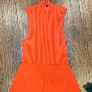 Theory Orange Sleeveless Dress